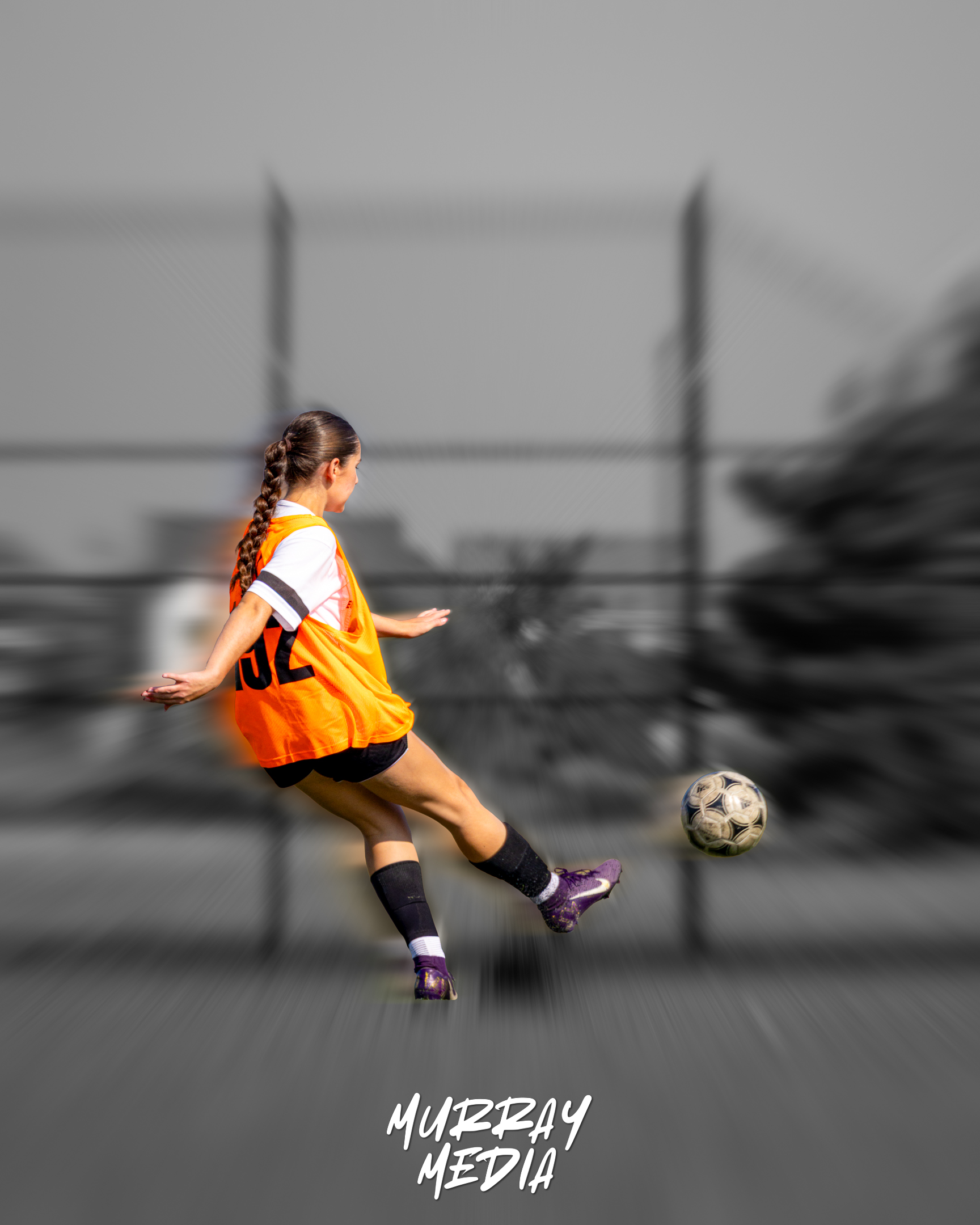 Female lacrosse players racing down the field during a GTA championship match